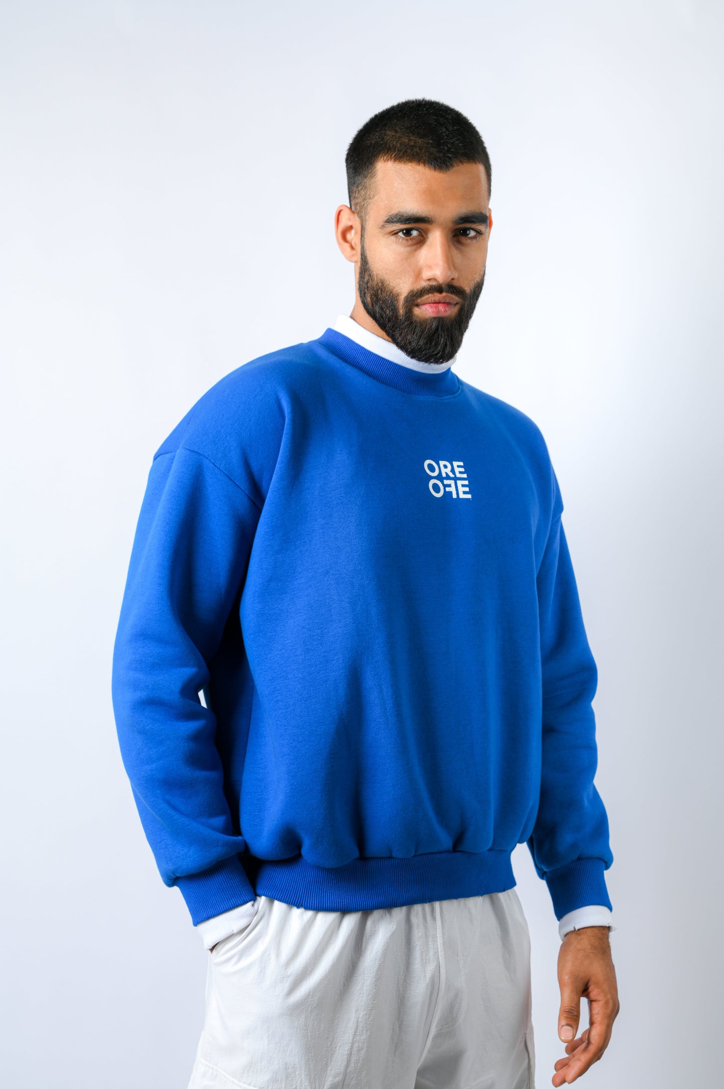 Contrast Sweatshirt Blue - ORE OFE