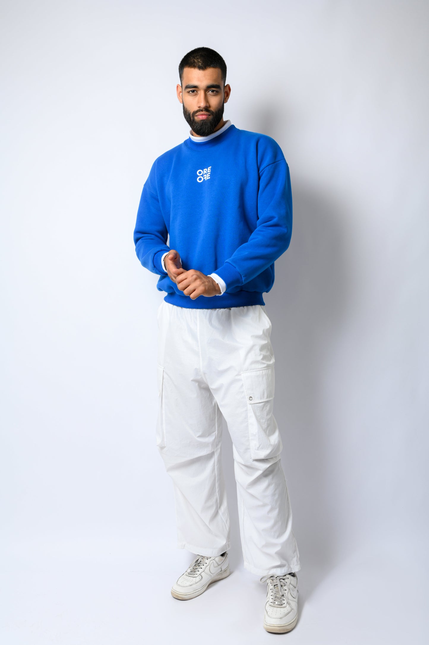 Contrast Sweatshirt Blue - ORE OFE