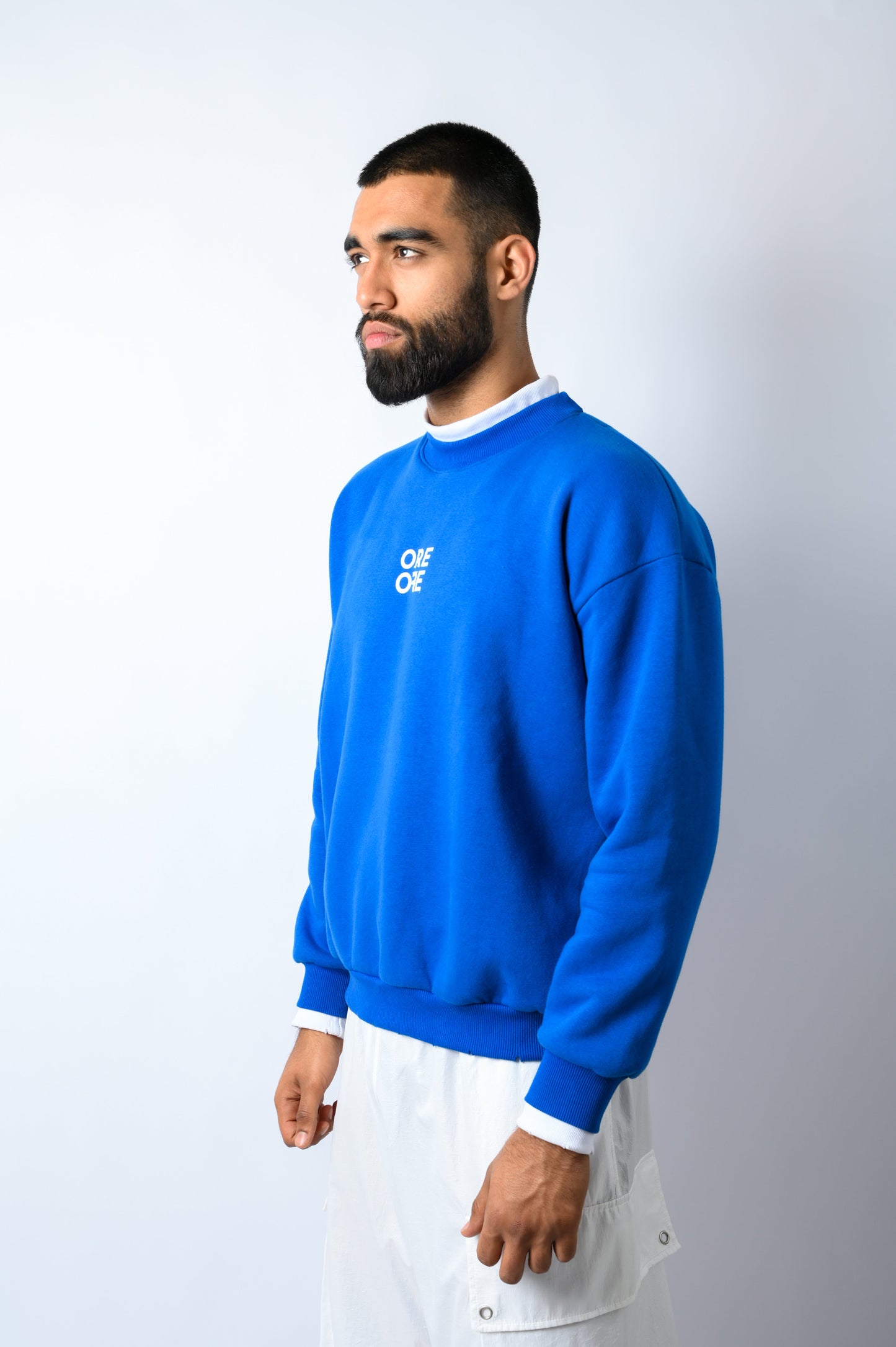 Contrast Sweatshirt Blue - ORE OFE