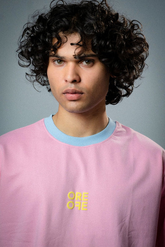 Pink basic Oversized T-shirt - ORE OFE