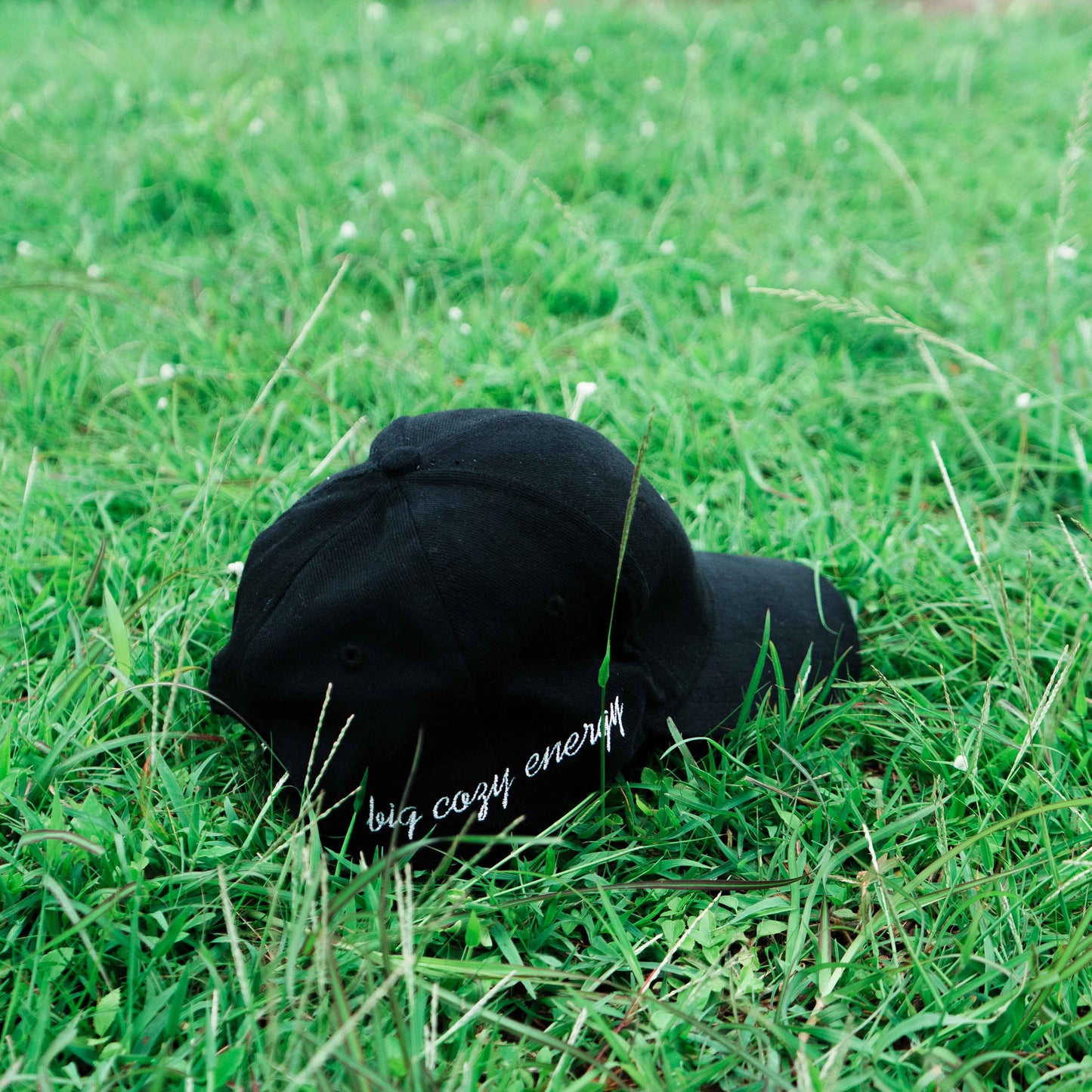 Black ORE OFE cap that reads big cozy energy