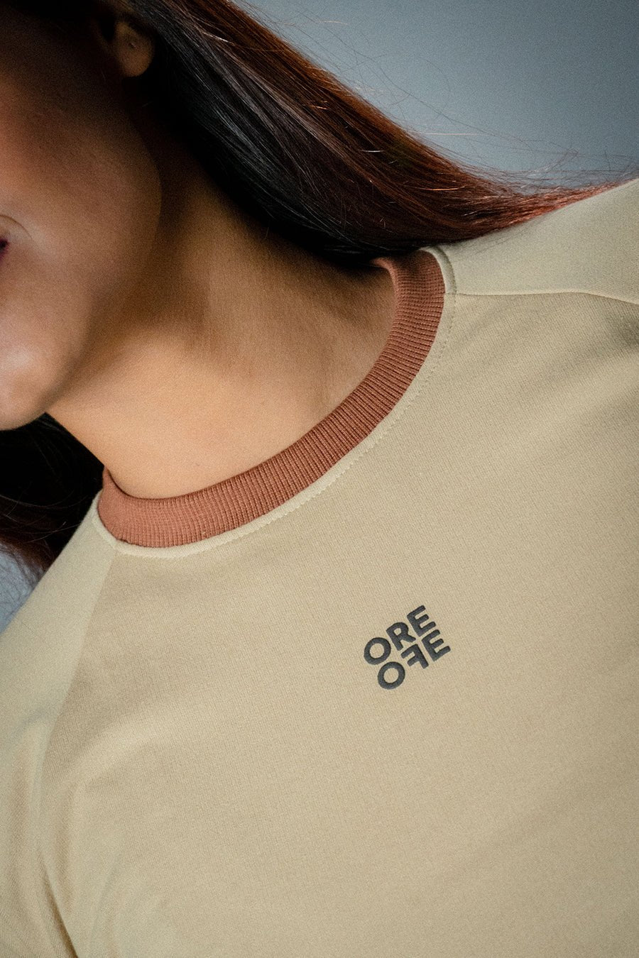 Beige basic crop top - ORE OFE