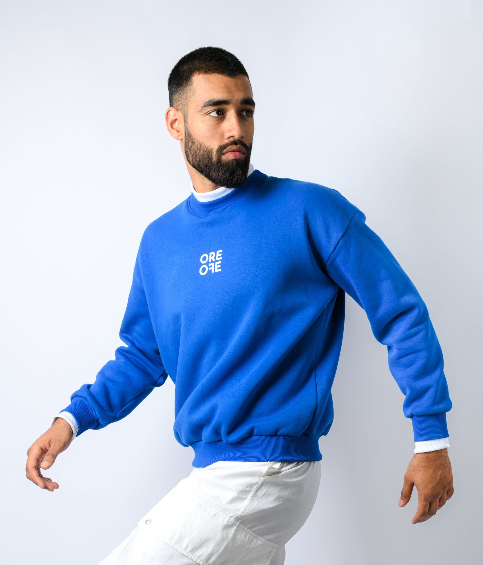 Contrast Sweatshirt Blue - ORE OFE