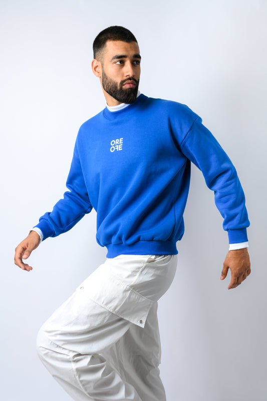 Contrast Sweatshirt Blue - ORE OFE