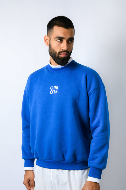 Contrast Sweatshirt Blue - ORE OFE