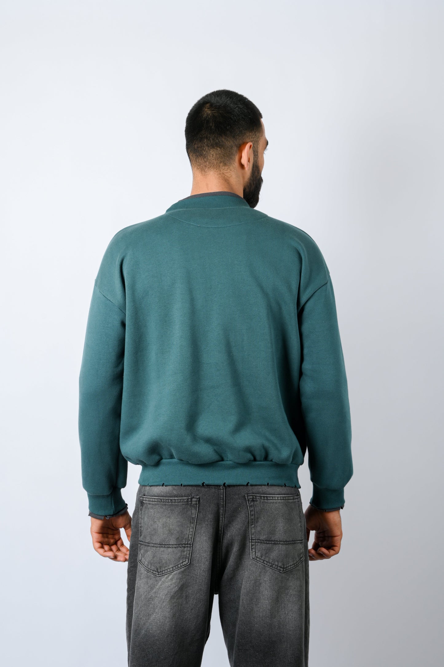Contrast Sweatshirt Green - ORE OFE