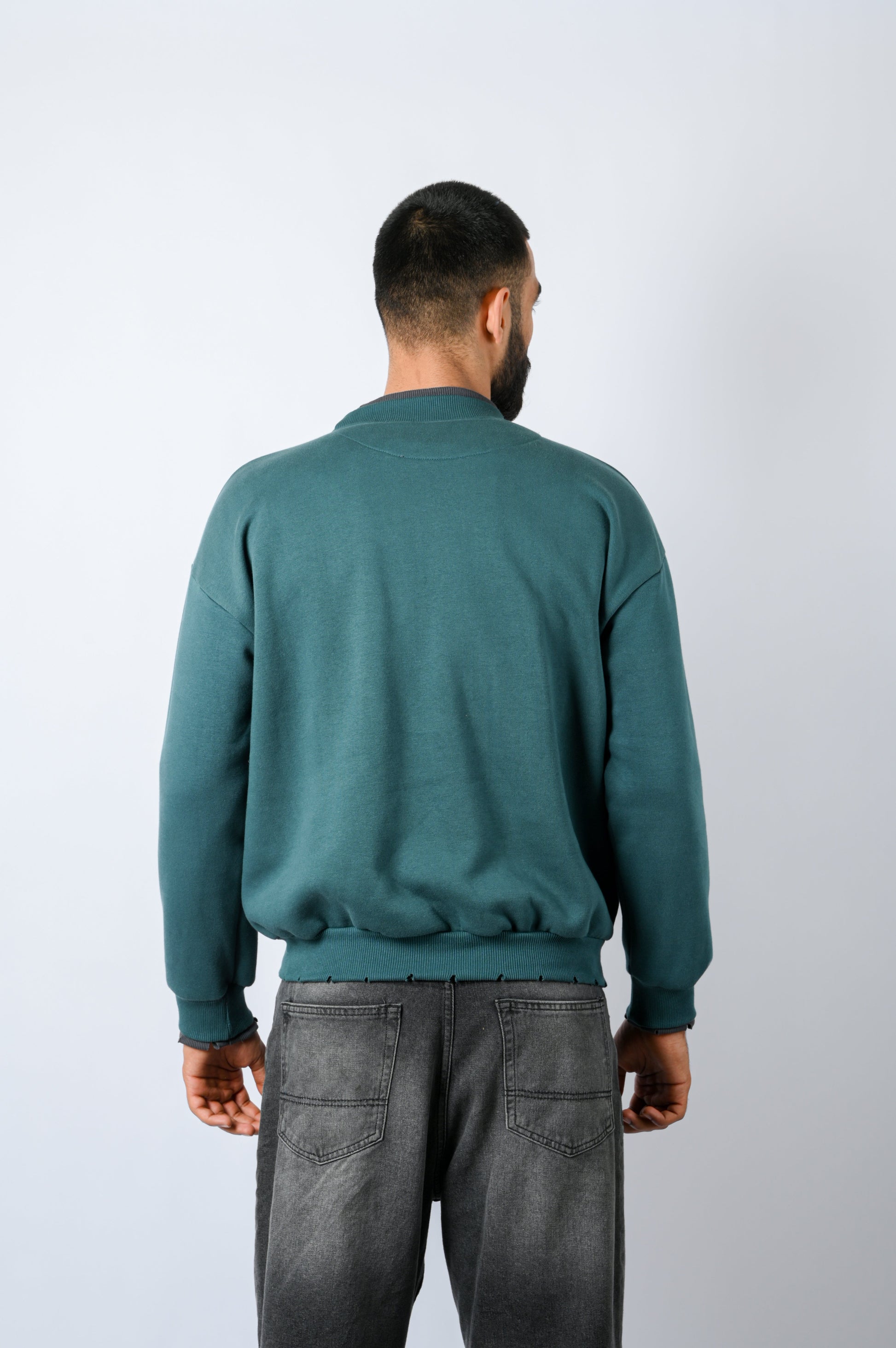 Contrast Sweatshirt Green - ORE OFE