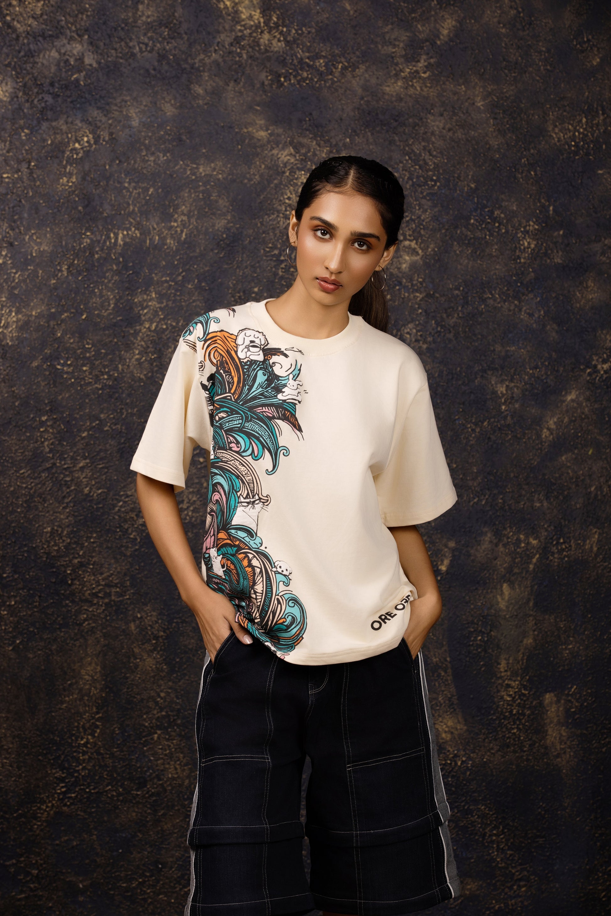 Forest Fur Oversized T-shirt - ORE OFE