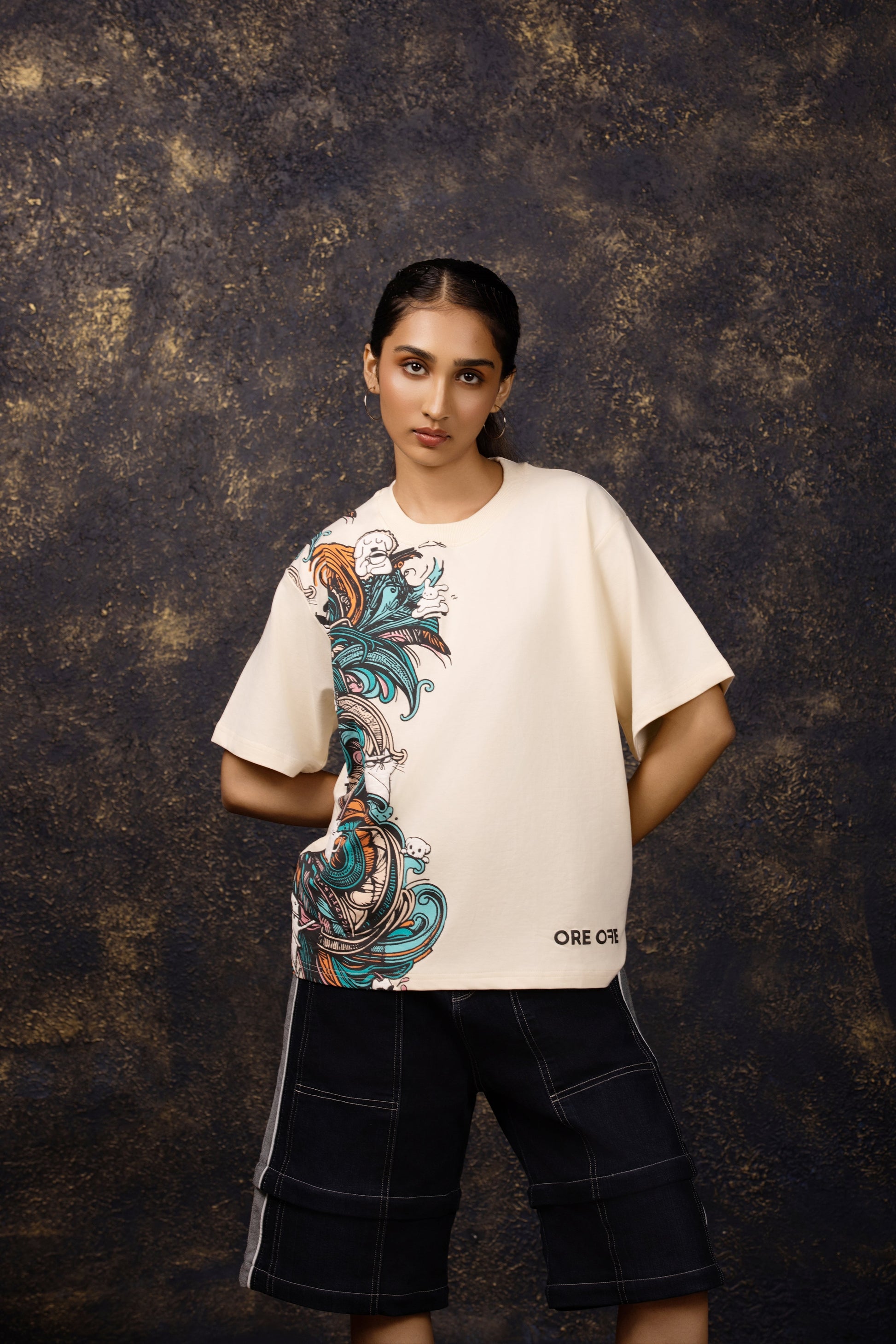 Forest Fur Oversized T-shirt - ORE OFE