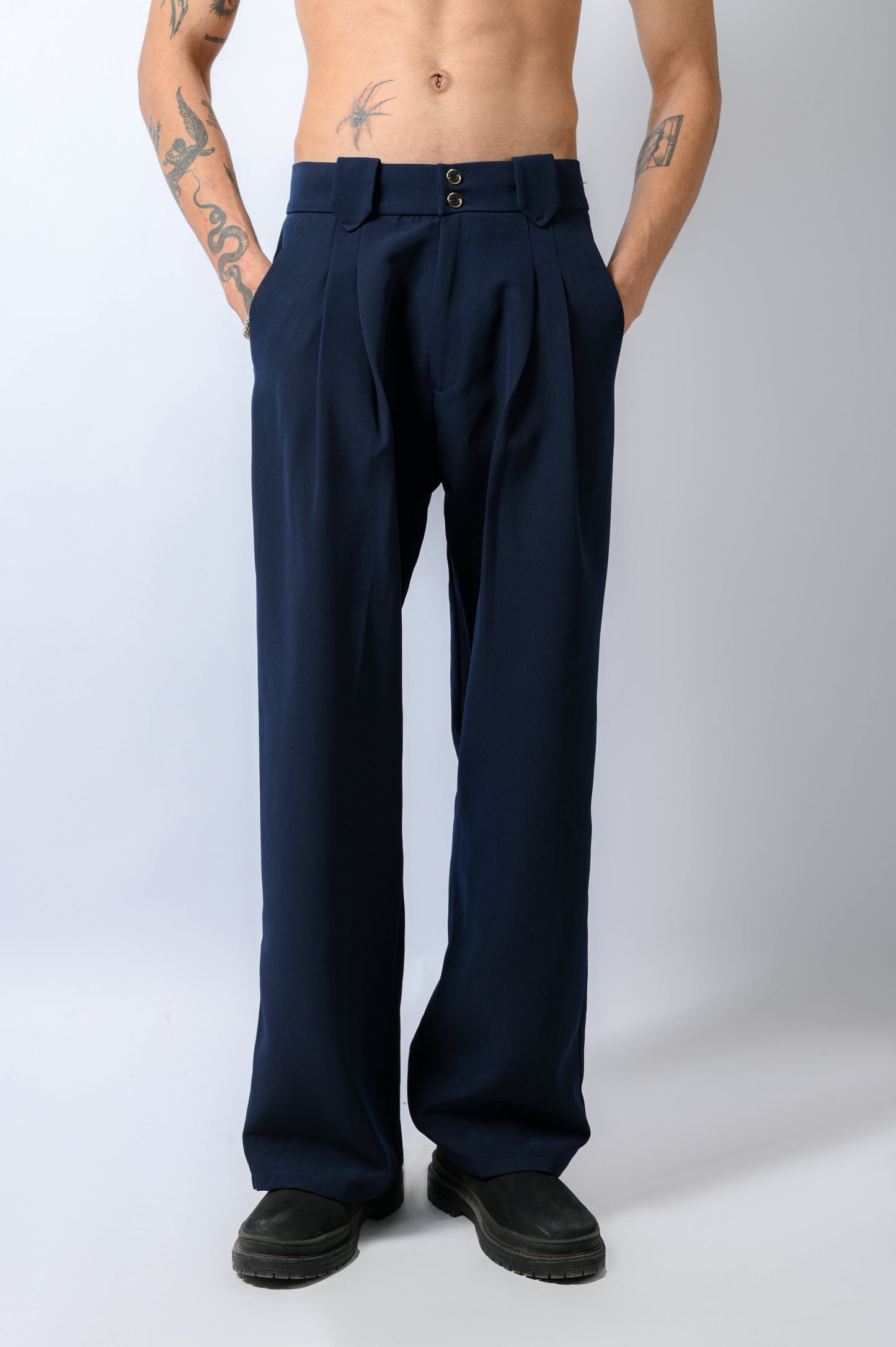 Korean trousers Navy - ORE OFE