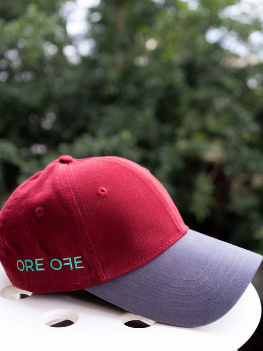 Maroon & Grey Cap - ORE OFE