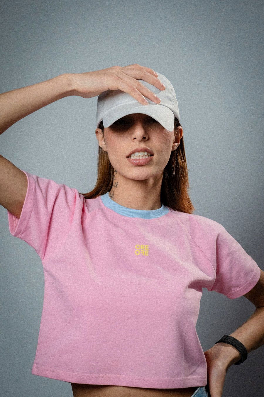 Pink basic crop top - ORE OFE