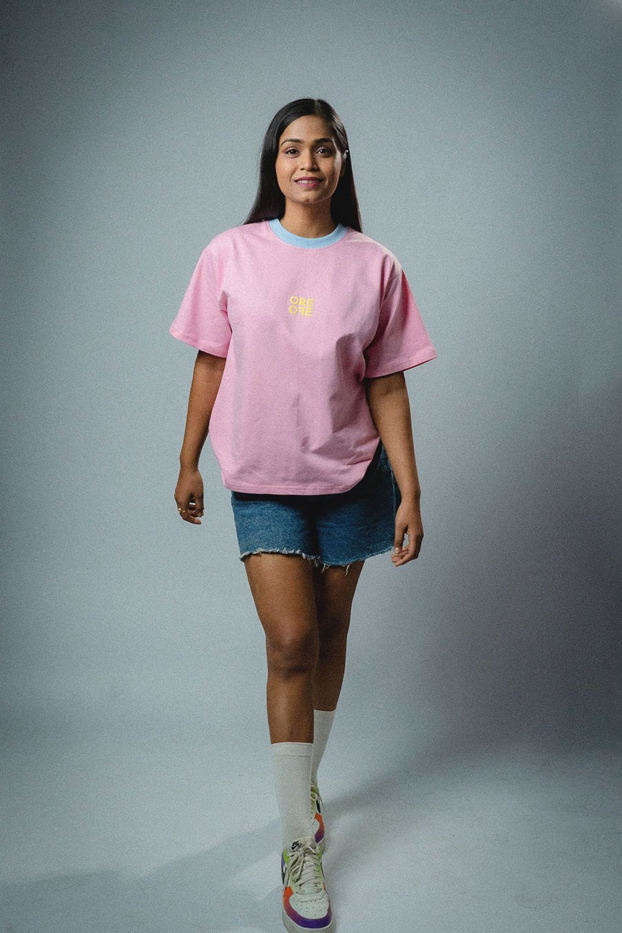 Pink basic Oversized T-shirt - ORE OFE