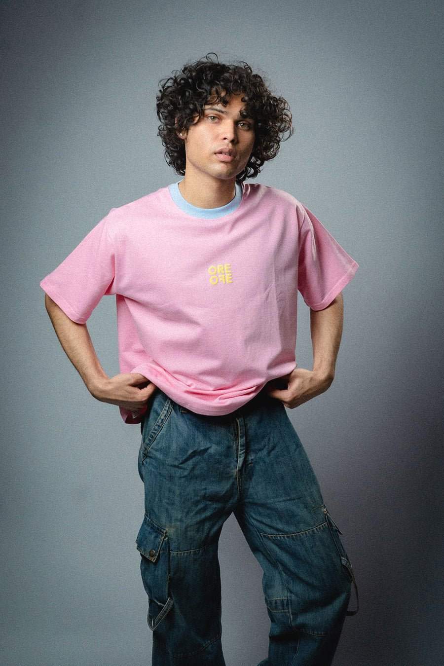 Pink basic Oversized T-shirt - ORE OFE