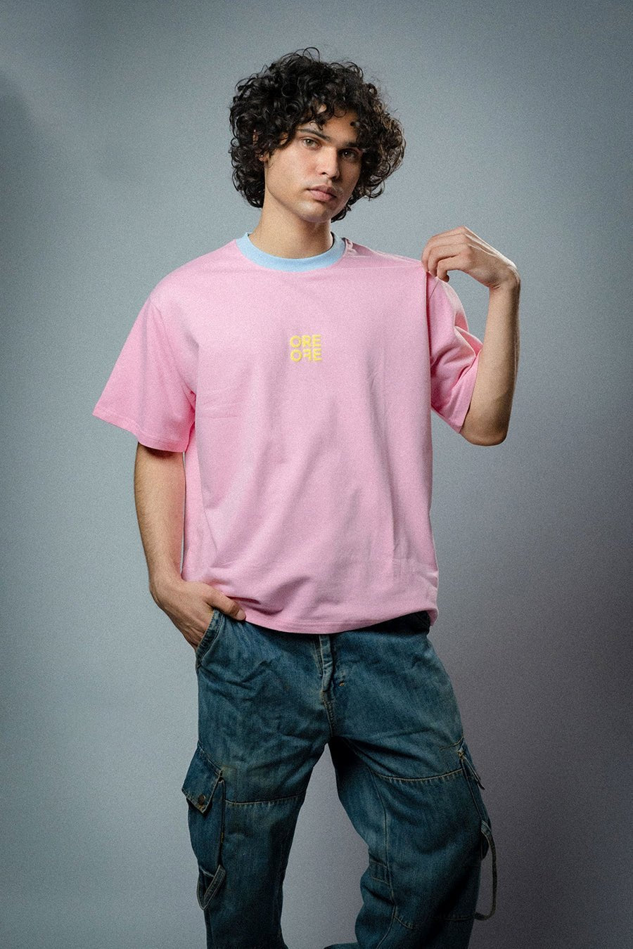 Pink basic Oversized T-shirt - ORE OFE