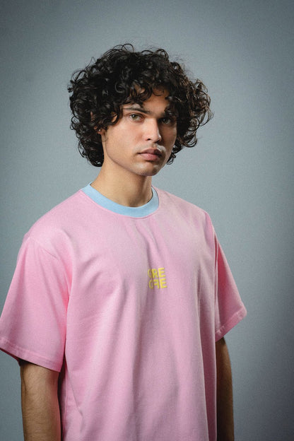 Pink basic Oversized T-shirt - ORE OFE