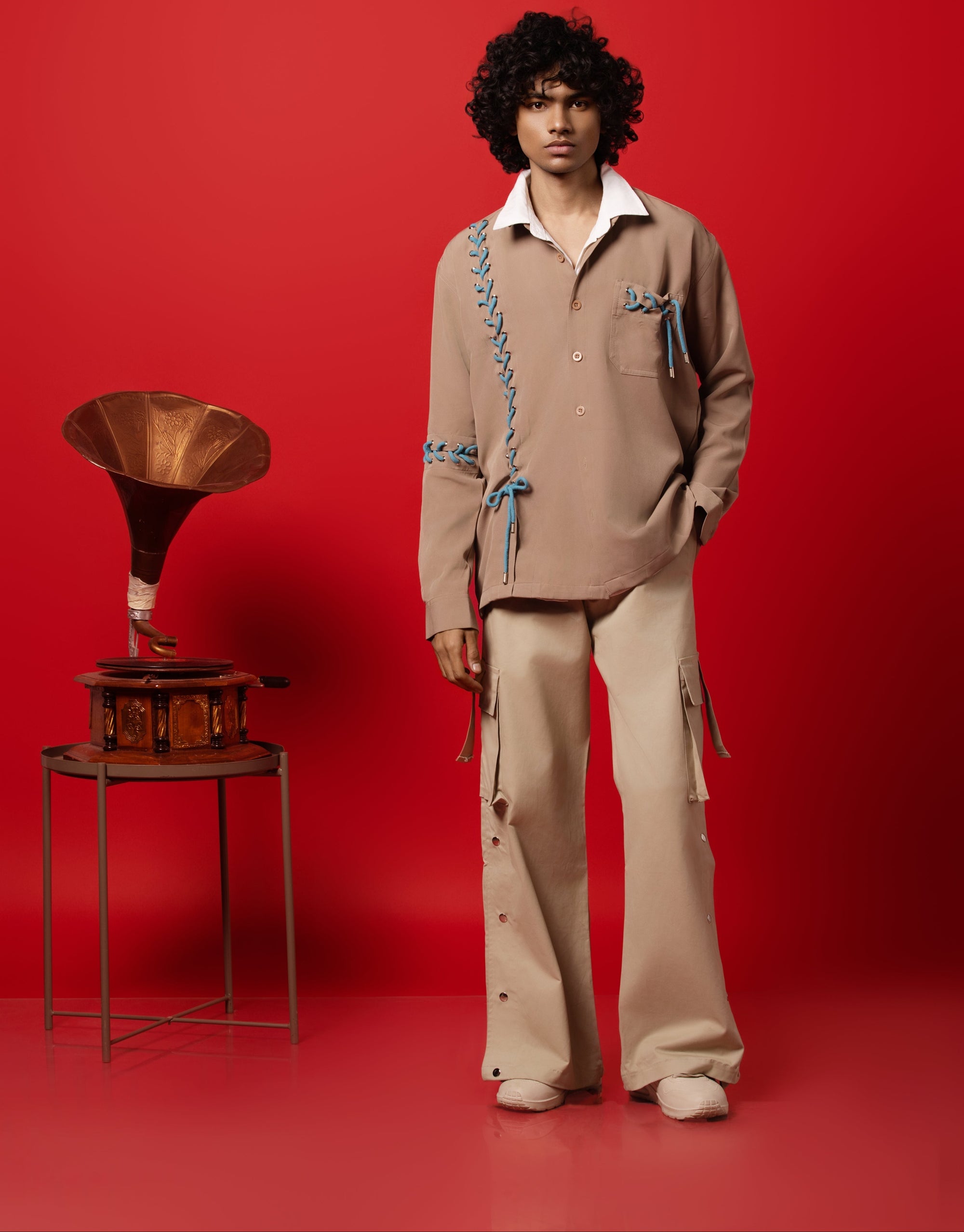 Seoul Strings Beige Shirt - ORE OFE
