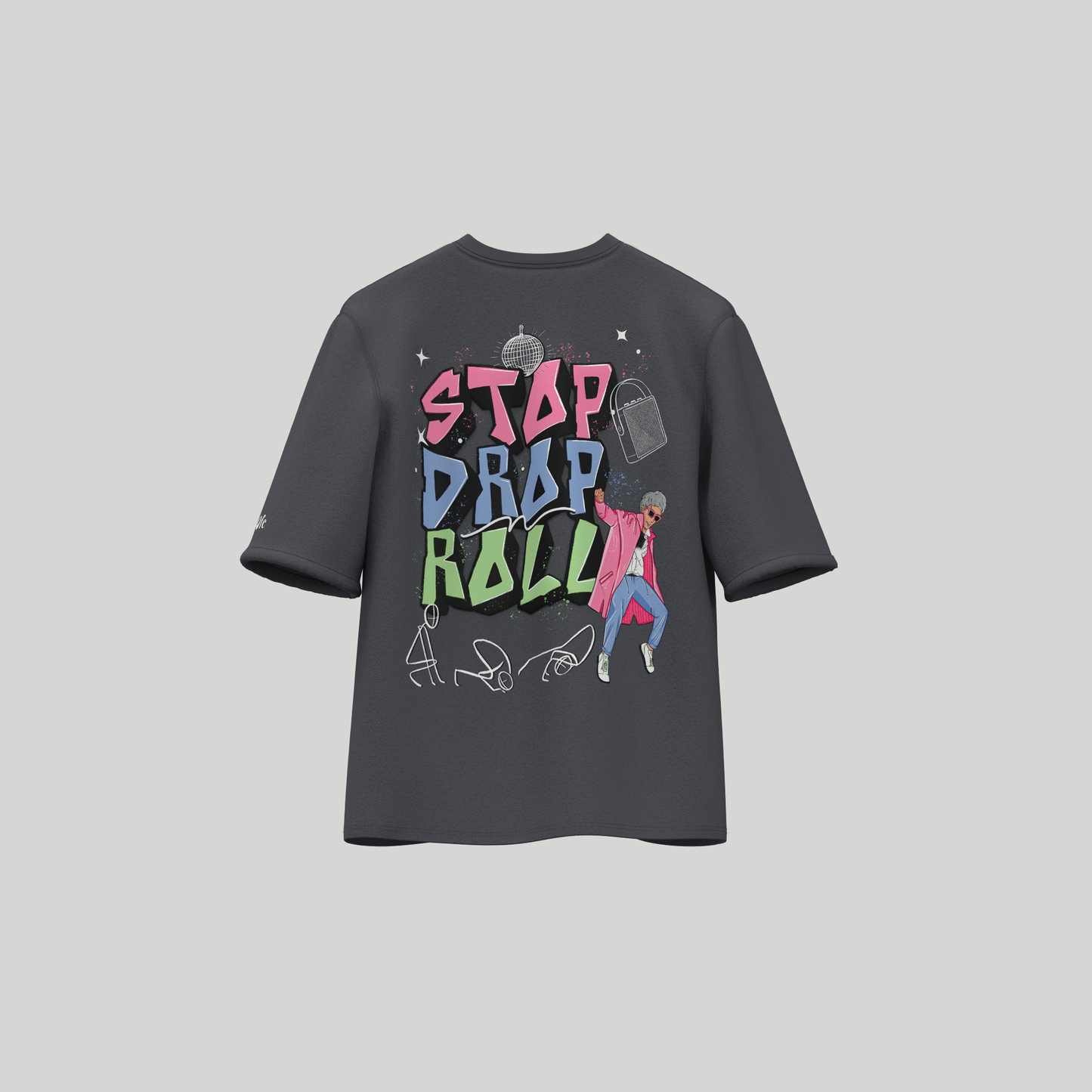 Stop drop n Roll Oversized T-shirt - ORE OFE