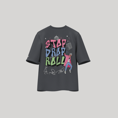 Stop drop n Roll Oversized T-shirt - ORE OFE