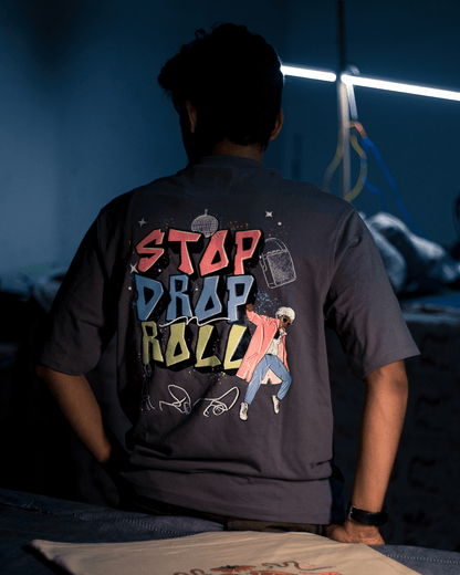 Stop drop n Roll Oversized T-shirt - ORE OFE