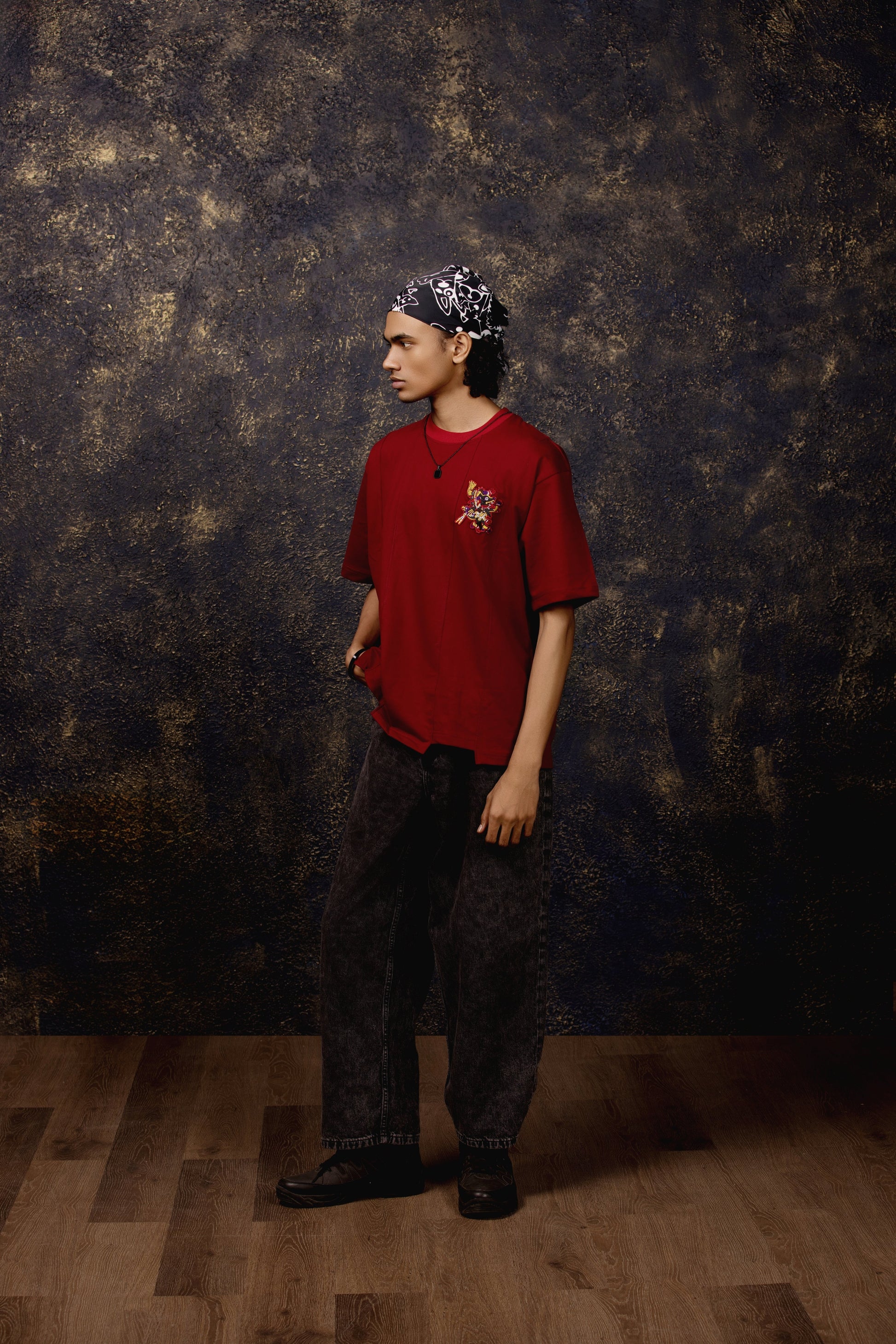Xolotl Oversized T-shirt Maroon - ORE OFE